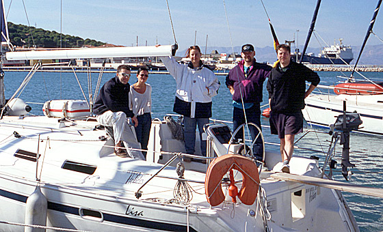 ... unser Crew im Yachthafen von Cesme ...