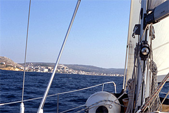 ... Zielhafen Cesme direkt vorraus...